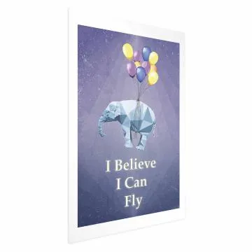 Plakat Latający słoń 60x90 cm bez ramy z marginesem
