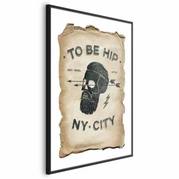 Plakat To be hip 40x60 cm z ramą czarną z marginesem
