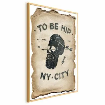 Plakat To be hip 60x90 cm z ramą złotą bez marginesu