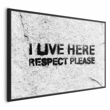 Plakat Respect 30x21 cm z ramą czarną bez marginesu