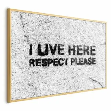 Plakat Respect 42x29,7 cm z ramą złotą bez marginesu