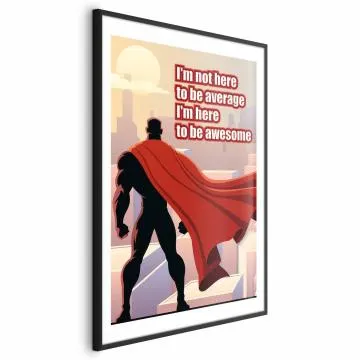 Plakat Average 29,7x42 cm z ramą czarną z marginesem