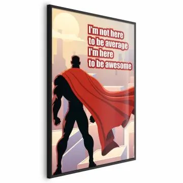 Plakat Average 60x90 cm z ramą czarną bez marginesu