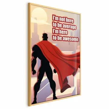 Plakat Average 60x90 cm z ramą złotą bez marginesu