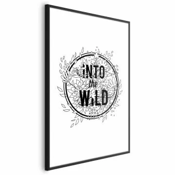 Plakat Into the wild 40x60 cm z ramą czarną z marginesem