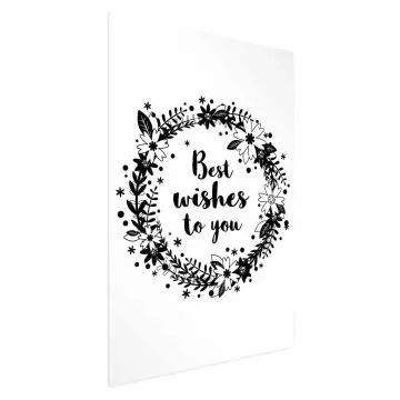 Plakat Best wishes 21x30 cm bez ramy bez marginesu