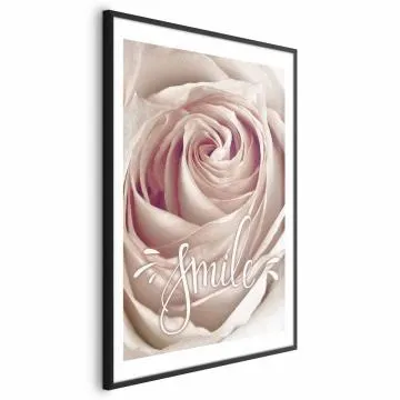 Plakat Uśmiechnij się 29,7x42 cm z ramą czarną z marginesem