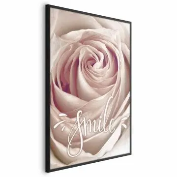 Plakat Uśmiechnij się 29,7x42 cm z ramą czarną bez marginesu