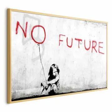 Plakat bez przyszłości 90x60 cm z ramą złotą bez marginesu