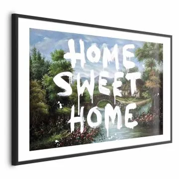 Plakat Wymarzony dom 42x29,7 cm z ramą czarną z marginesem