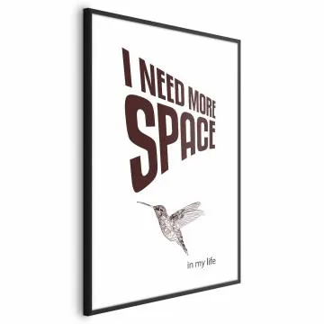 Plakat More Space 21x30 cm z ramą czarną bez marginesu