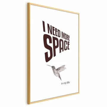 Plakat More Space 40x60 cm z ramą złotą z marginesem