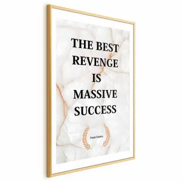 Plakat Best Revenge 60x90 cm z ramą złotą z marginesem
