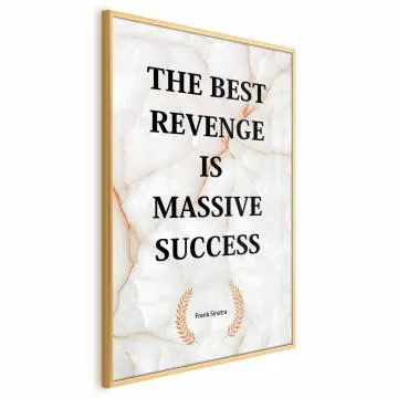 Plakat Best Revenge 40x60 cm z ramą złotą bez marginesu