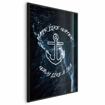 Plakat Like Water 29,7x42 cm z ramą czarną bez marginesu