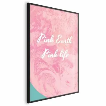 Plakat Pink Earth 60x90 cm z ramą czarną bez marginesu