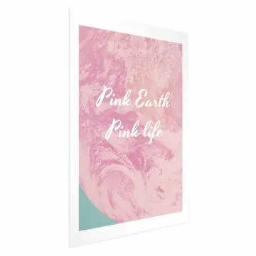 Plakat Pink Earth 40x60 cm bez ramy z marginesem