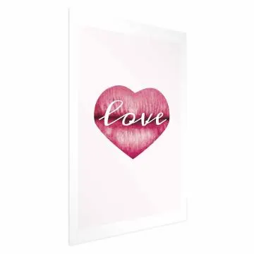Plakat Miłosne usta 21x30 cm bez ramy z marginesem