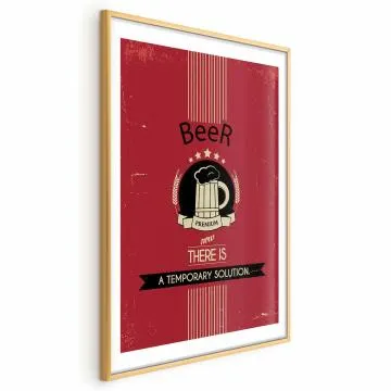 Plakat Premium Beer 40x60 cm z ramą złotą z marginesem