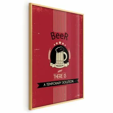 Plakat Premium Beer 40x60 cm z ramą złotą bez marginesu