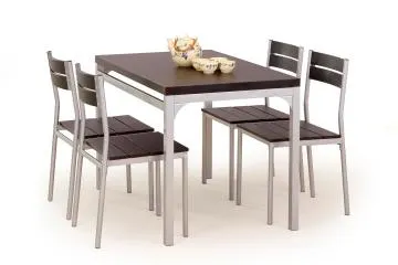 Zestaw MALCOLM stół + 4 krzesła wenge