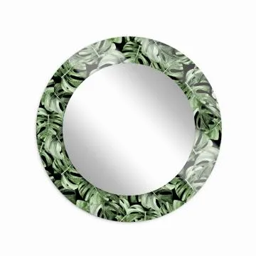 Lustro okrągłe MORENA MONLEAF 70cm zielone