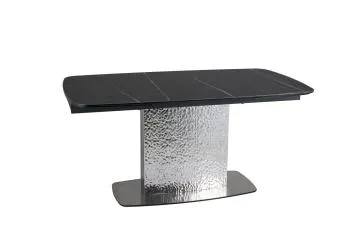 Stół rozkładany MONCLER CERAMIC 160(240)x90 czarny mat/srebrny