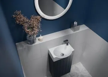 Zestaw Szafka z umywalką DIA 40 cm granatowy półmat