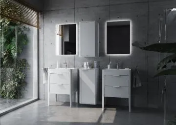 Szafka łazienkowa VIBE 40 cm biało-szara półmat wisząca