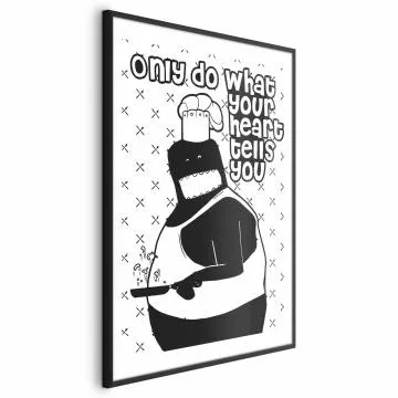 Plakat Motto 60x90 cm z ramą czarną z marginesem