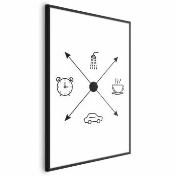 Plakat Harmonogram dnia 40x60 cm z ramą czarną bez marginesu
