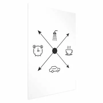 Plakat Harmonogram dnia 29,7x42 cm bez ramy bez marginesu