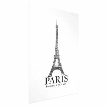 Plakat Paris 60x90 cm bez ramy z marginesem
