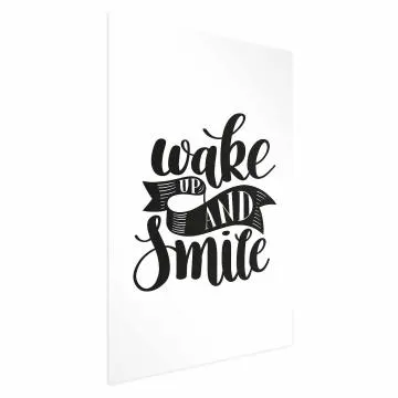 Plakat Wake up and smile 29,7x42 cm bez ramy z marginesem