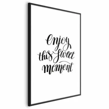 Plakat Enjoy 29,7x42 cm z ramą czarną z marginesem