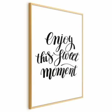 Plakat Enjoy 40x60 cm z ramą złotą bez marginesu