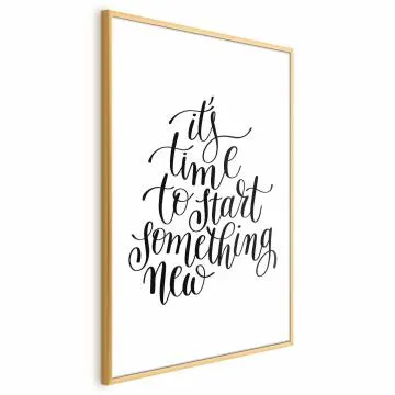 Plakat Something new 40x60 cm z ramą złotą bez marginesu