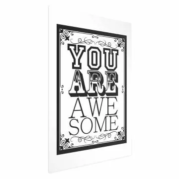 Plakat You are awesome 40x60 cm bez ramy bez marginesu