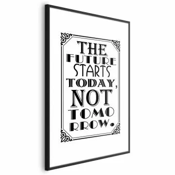 Plakat Future 40x60 cm z ramą czarną z marginesem