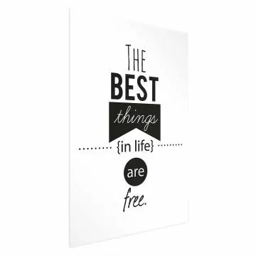 Plakat Best things in life 60x90 cm bez ramy z marginesem