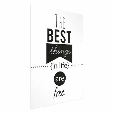 Plakat Best things in life 29,7x42 cm bez ramy bez marginesu