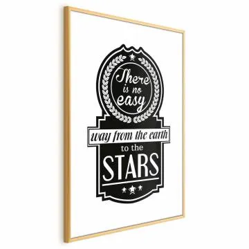 Plakat Big lesson 60x90 cm z ramą złotą z marginesem