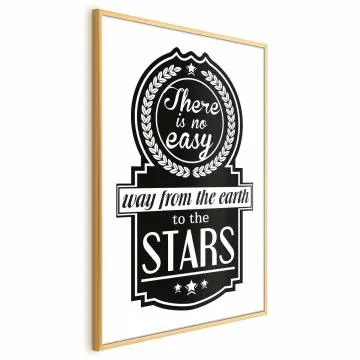 Plakat Big lesson 60x90 cm z ramą złotą bez marginesu
