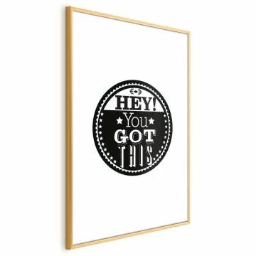 Plakat You got this 29,7x42 cm z ramą złotą z marginesem