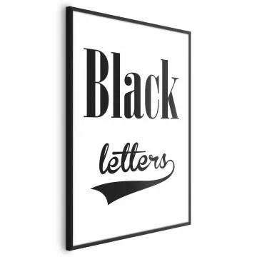 Plakat Black letters 40x60 cm z ramą czarną bez marginesu
