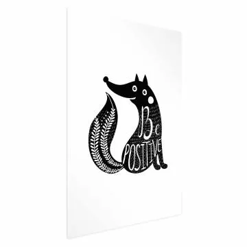 Plakat Be positive 29,7x42 cm bez ramy z marginesem