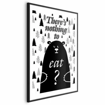 Plakat Nothing to eat 60x90 cm z ramą czarną z marginesem