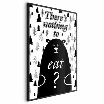 Plakat Nothing to eat 60x90 cm z ramą czarną bez marginesu