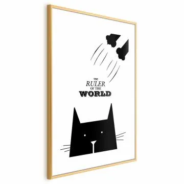 Plakat Król świata 21x30 cm z ramą złotą z marginesem
