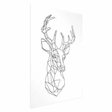 Plakat Geometryczny jeleń 21x30 cm bez ramy bez marginesu